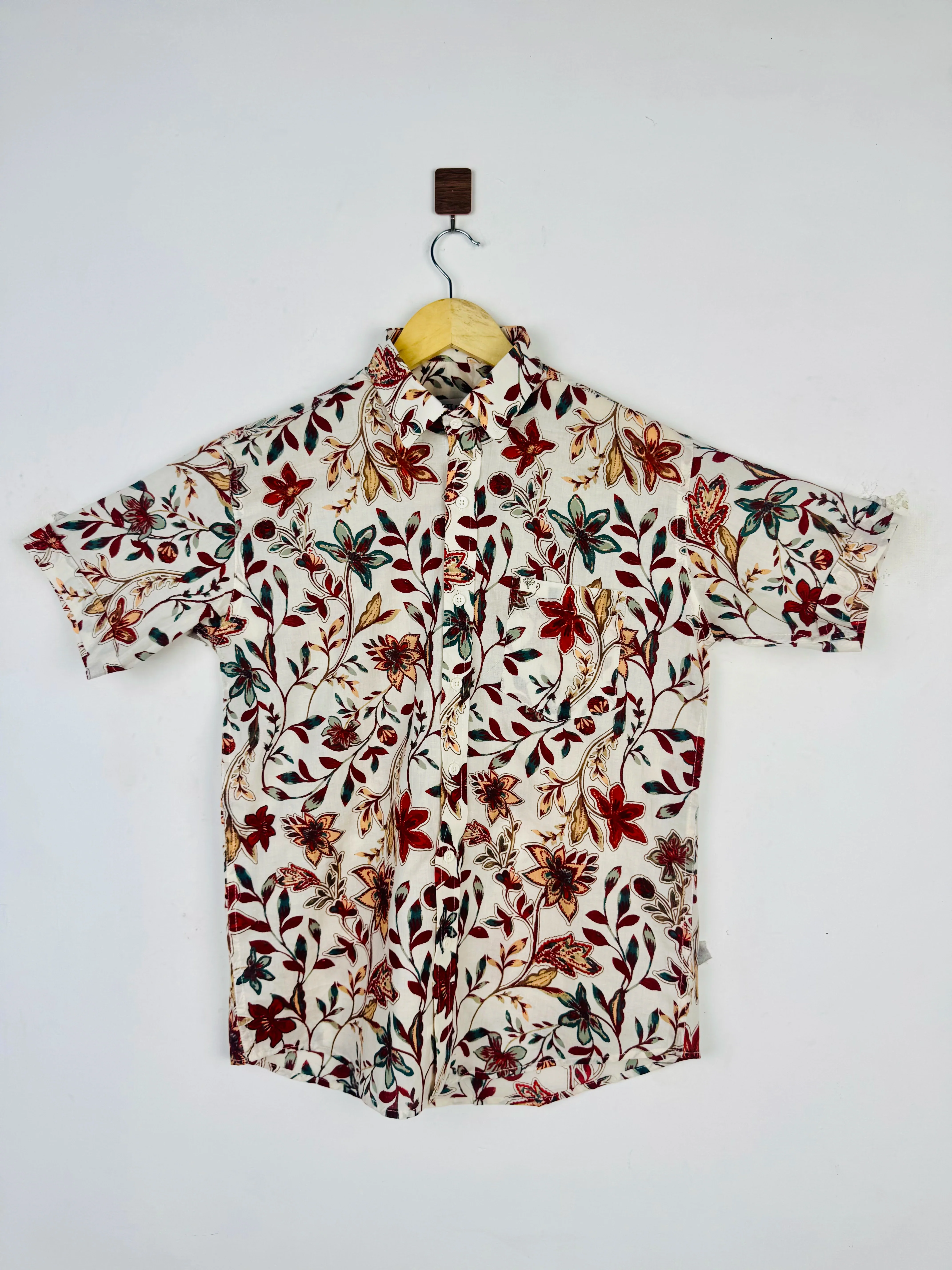 Autumn Vine Printed Half Sleeves Shirt - Image 2