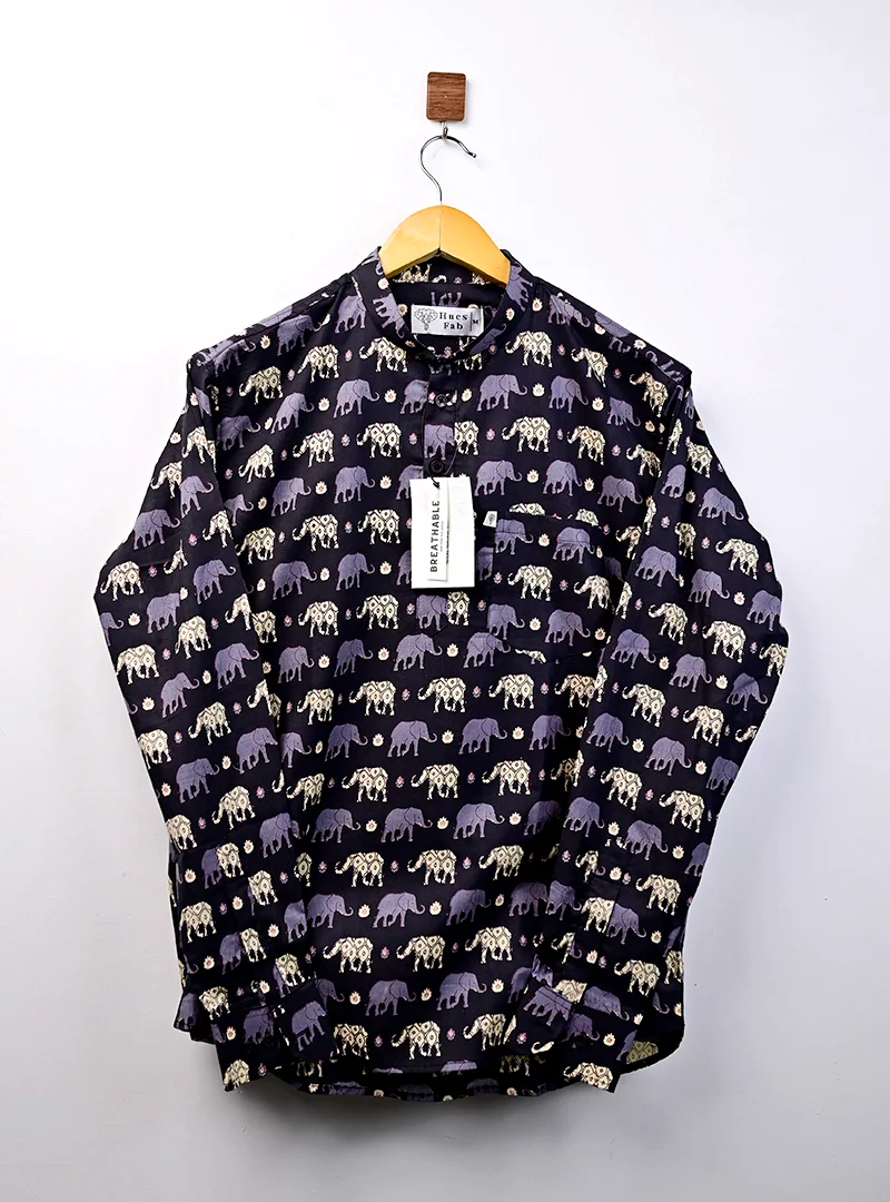 black elephant short kurta - Image 2
