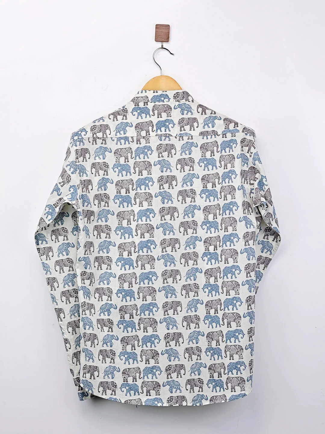 blue multicolour elephant printed short kurta - Image 3