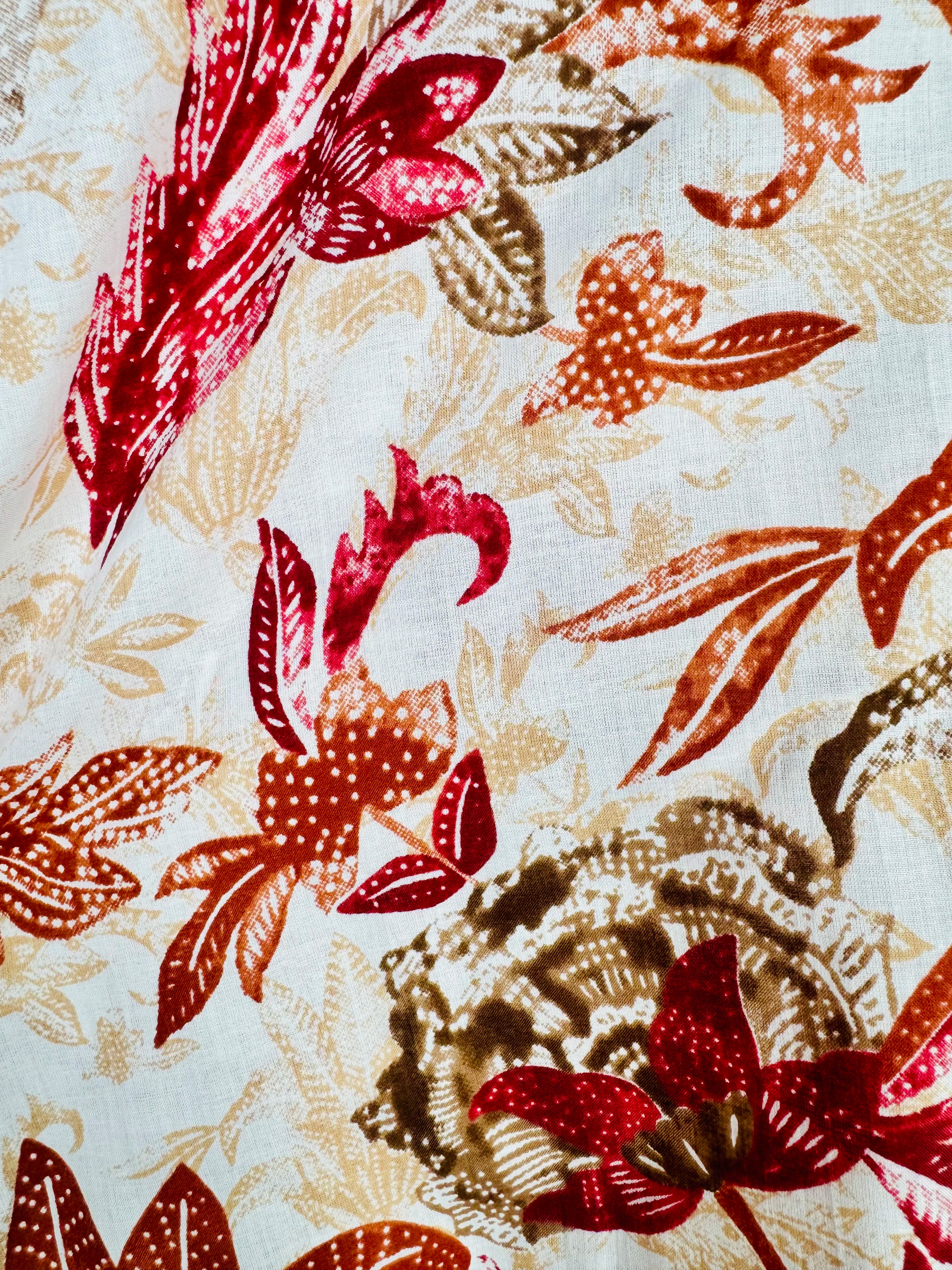 Crimson Leaf Printed Half Sleeves Shirt - Image 4