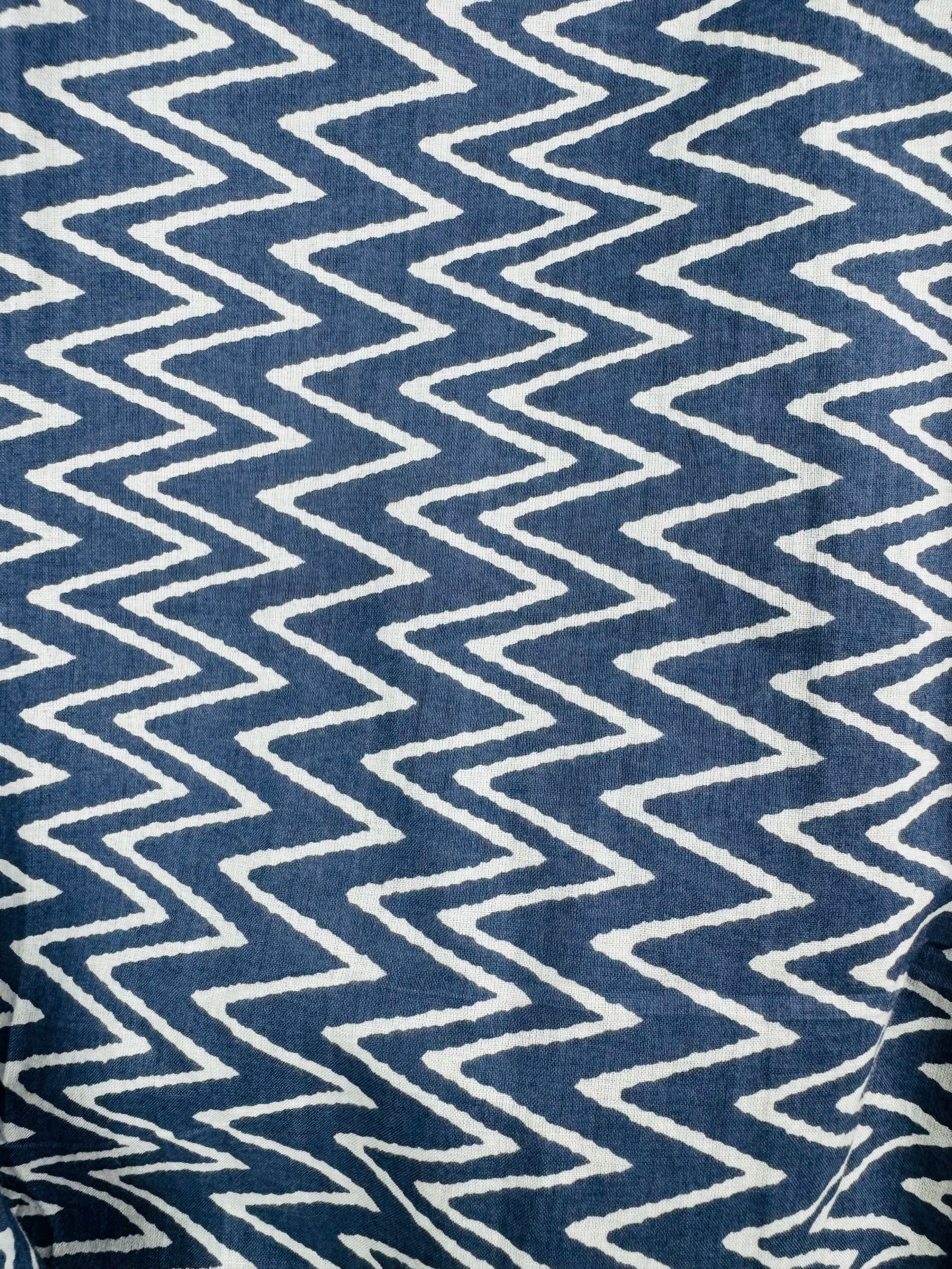 Grey Wave Print Short Kurta - Image 3