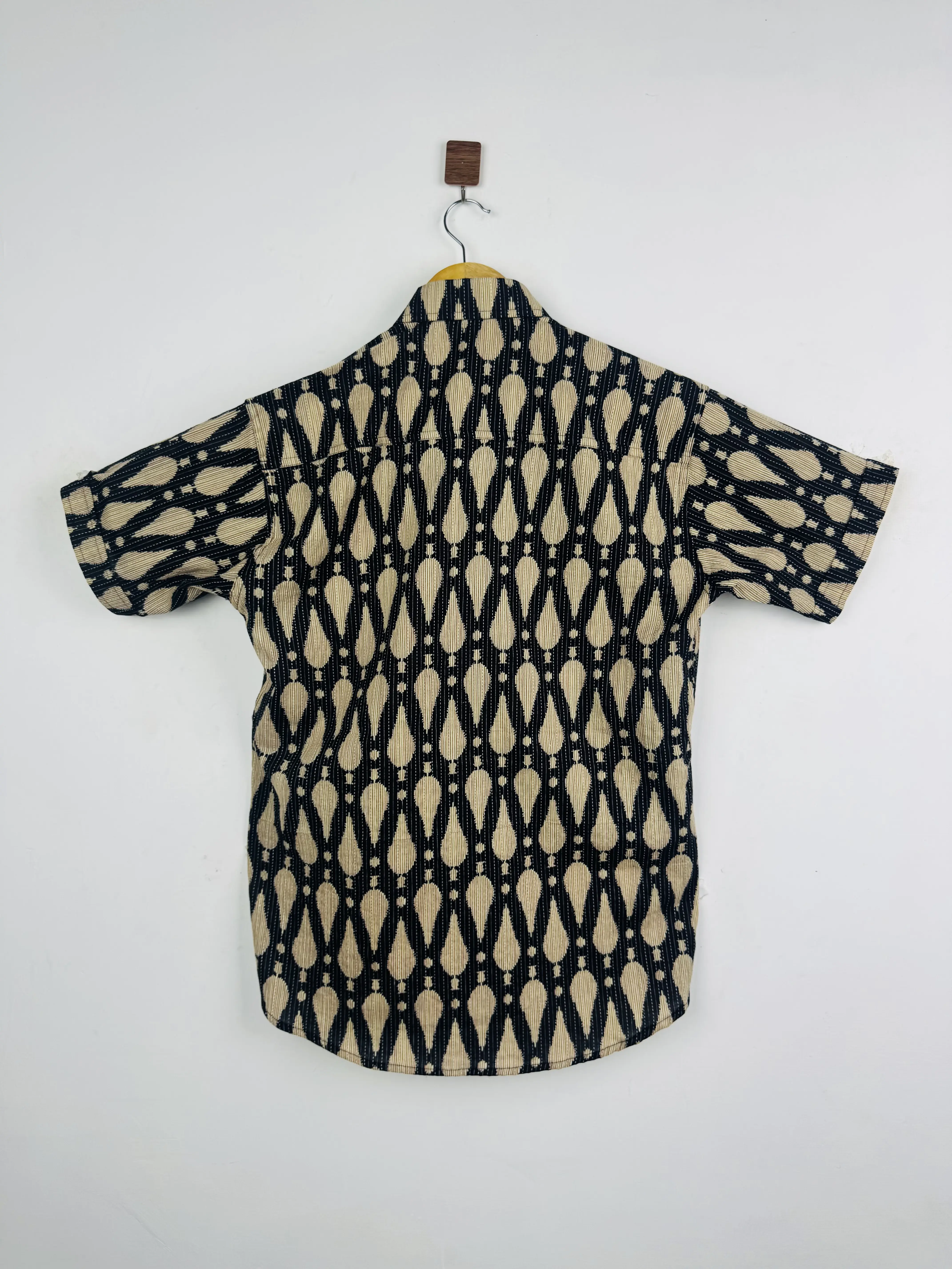 Midnight Kantha Half Sleeves Shirt - Image 3