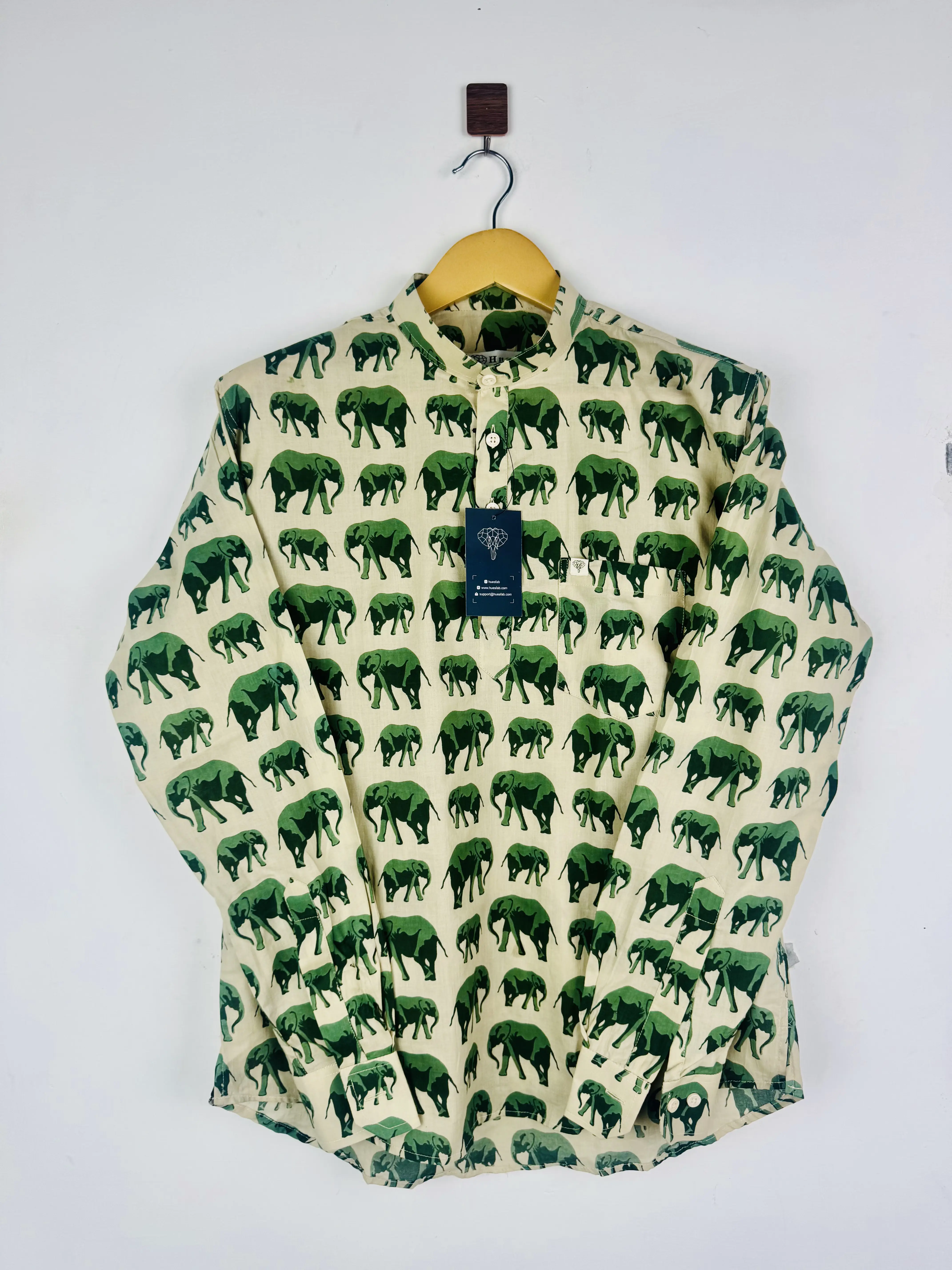 Moss elephant printed short kurta - Image 2