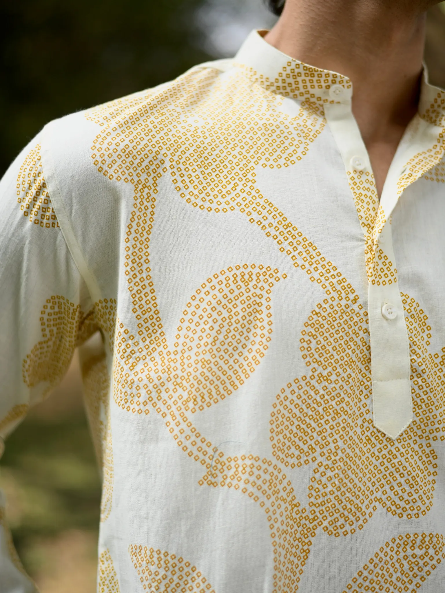 Mustard Leaf Cotton short kurta - Image 2