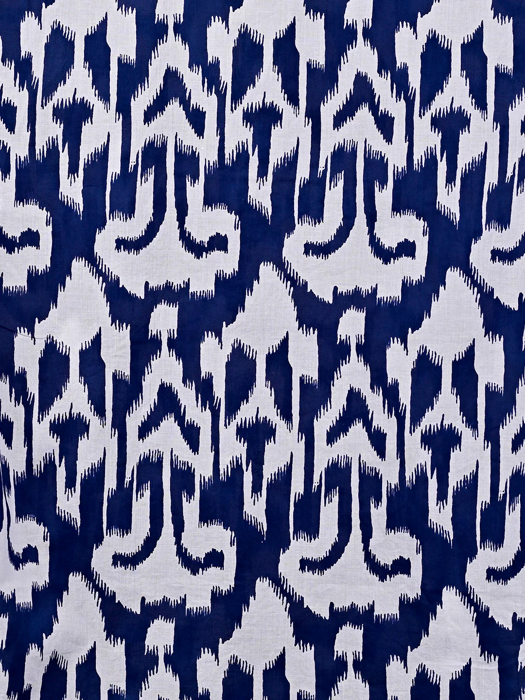 Navy Blue Abstract Printed Short Kurta - Image 4