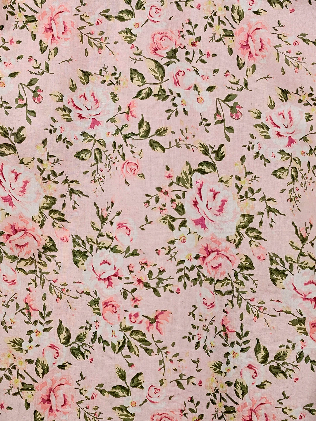 Pink Floral Printed Half Sleeves Shirt - Image 4