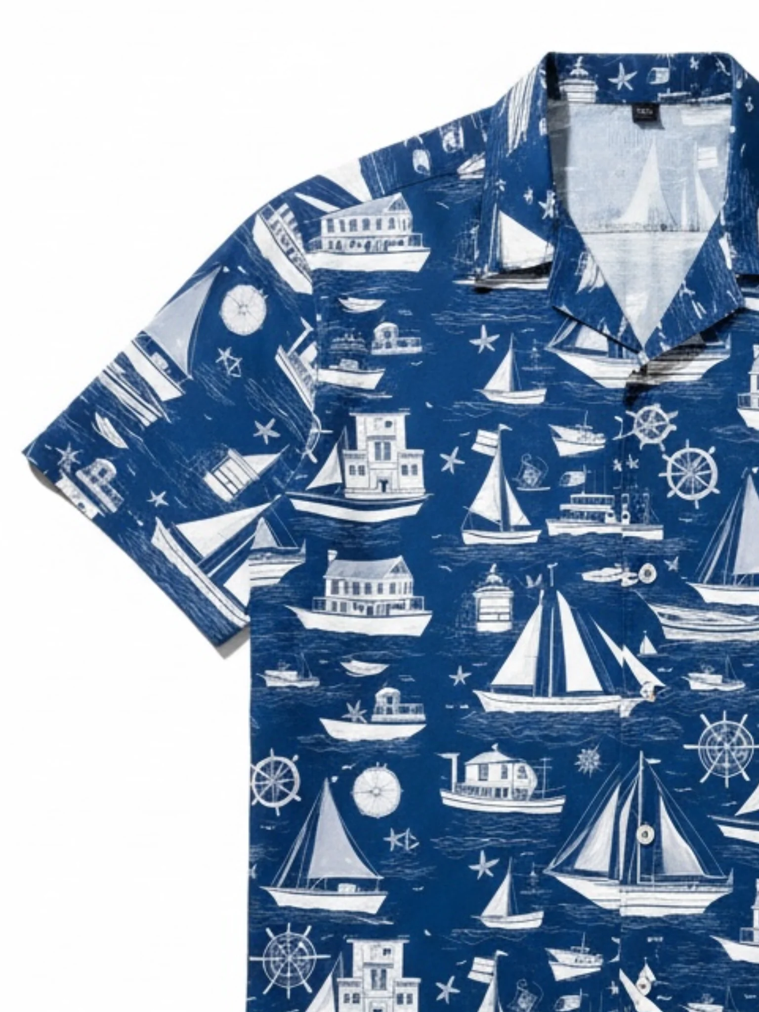 Seaside Sailor Cuban Collar Resort Shirt - Image 3