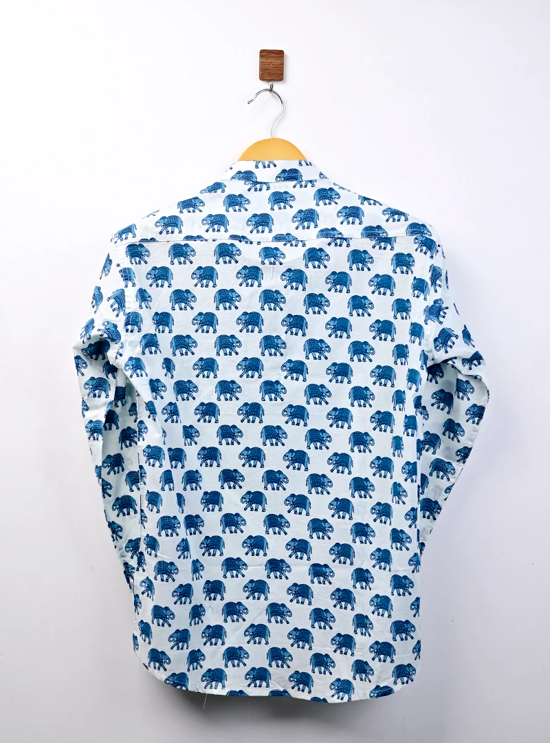 Sky Blue Elephant short kurta - Image 6