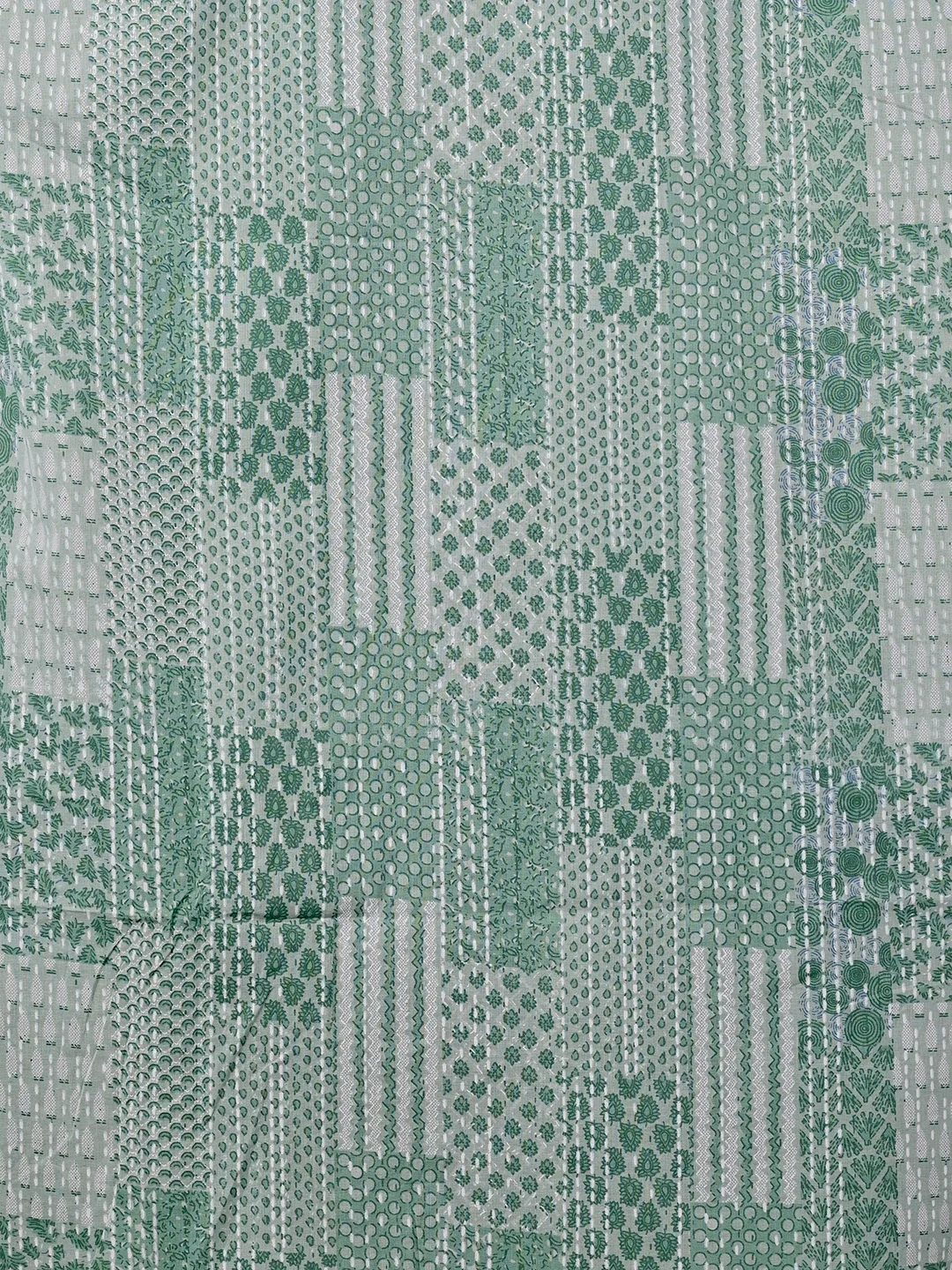 teal patchwork half sleeves shirt - Image 4