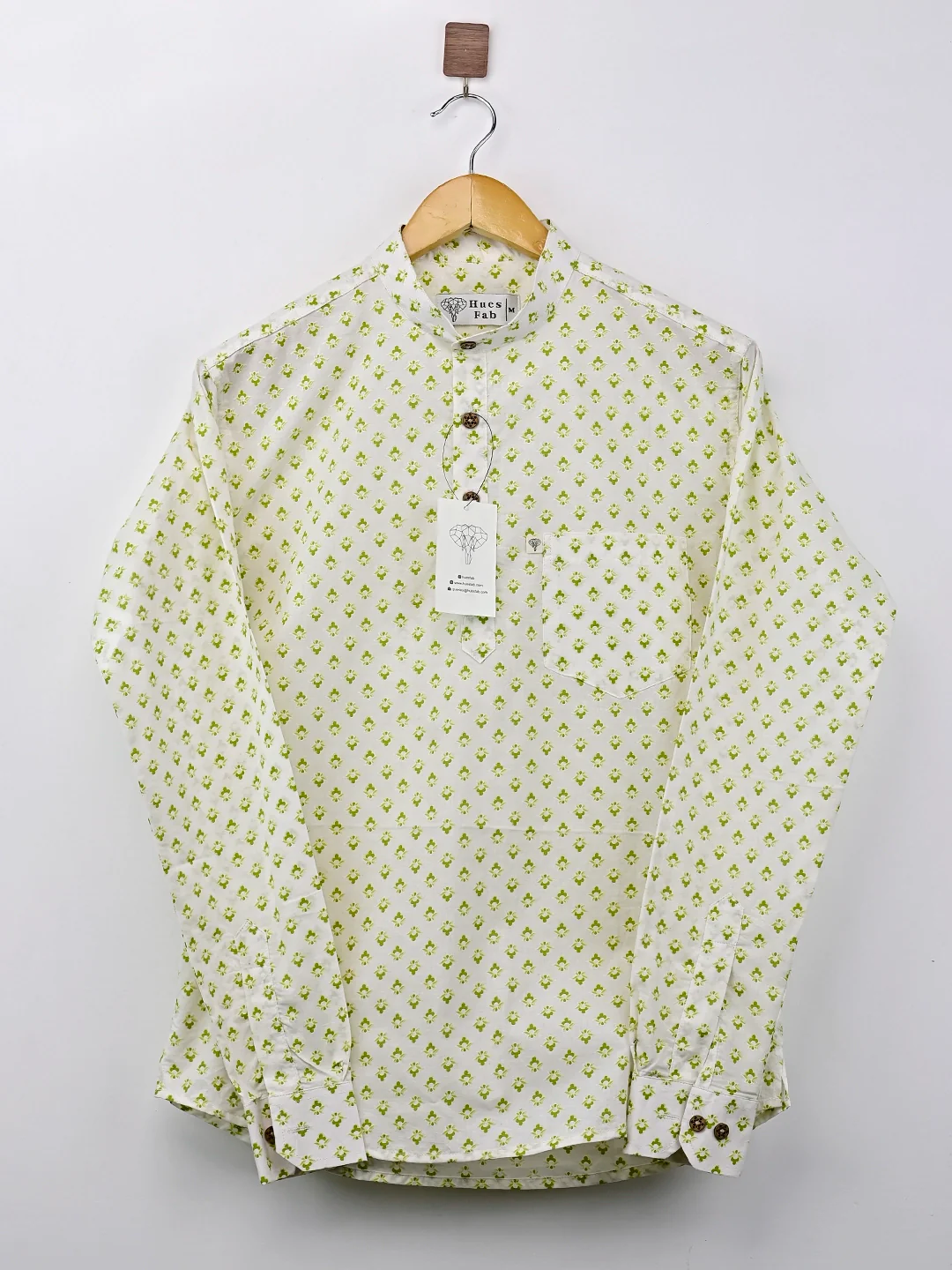 white yellow motif short kurta - Image 2