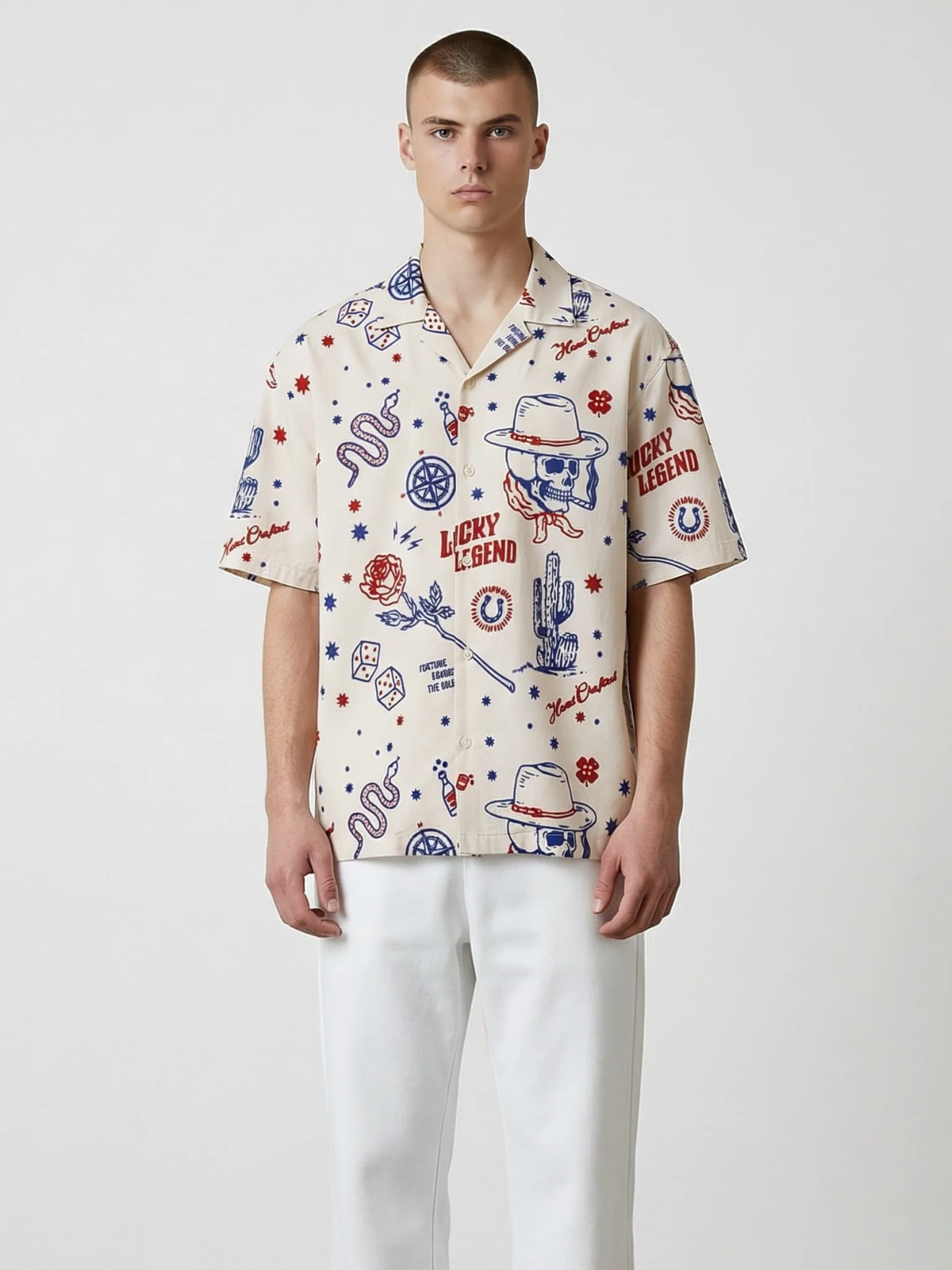 Wild West Cuban Collar Resort Shirt - Image 3