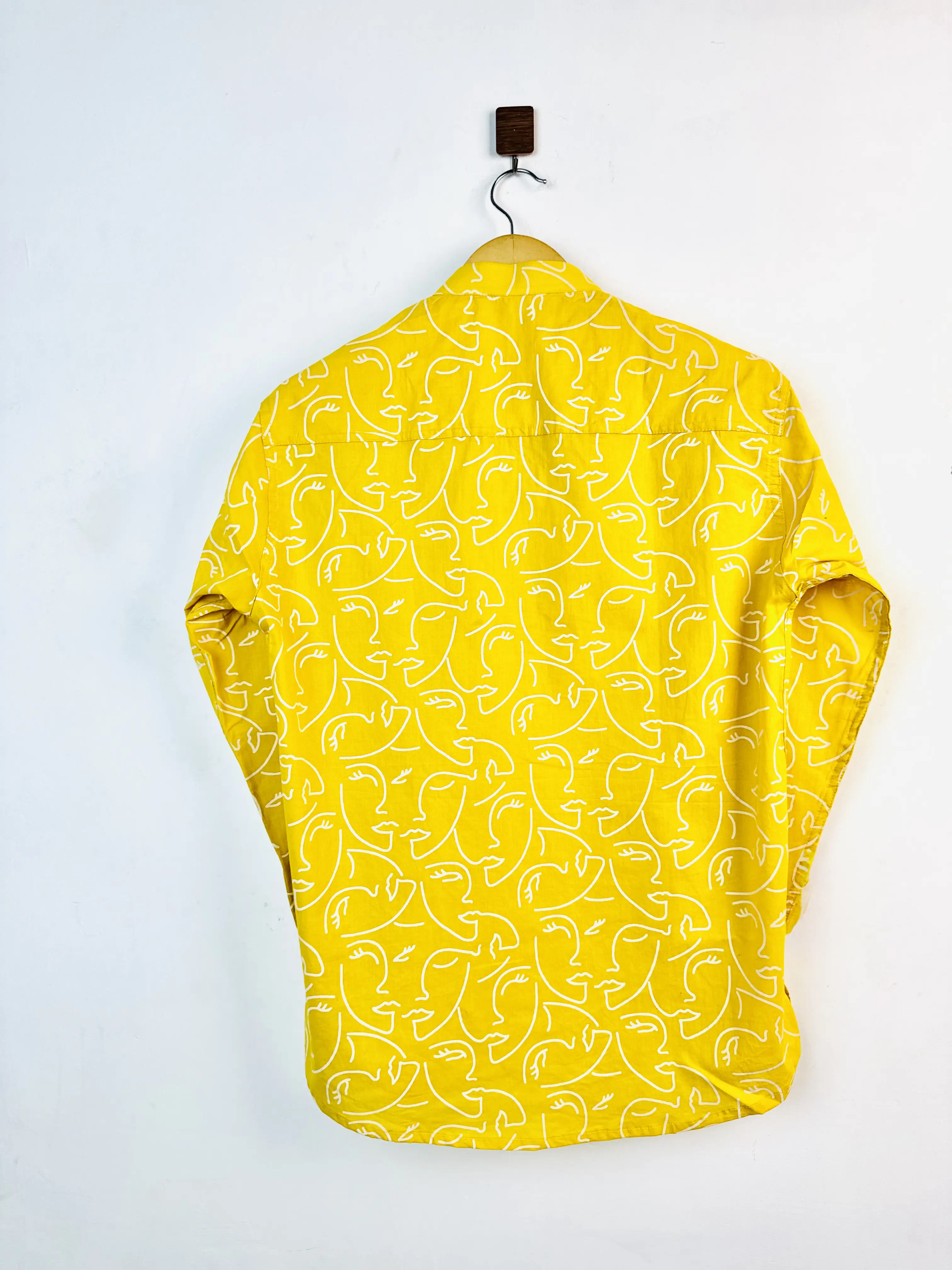 Yellow Cream Faceart printed short kurta - Image 3