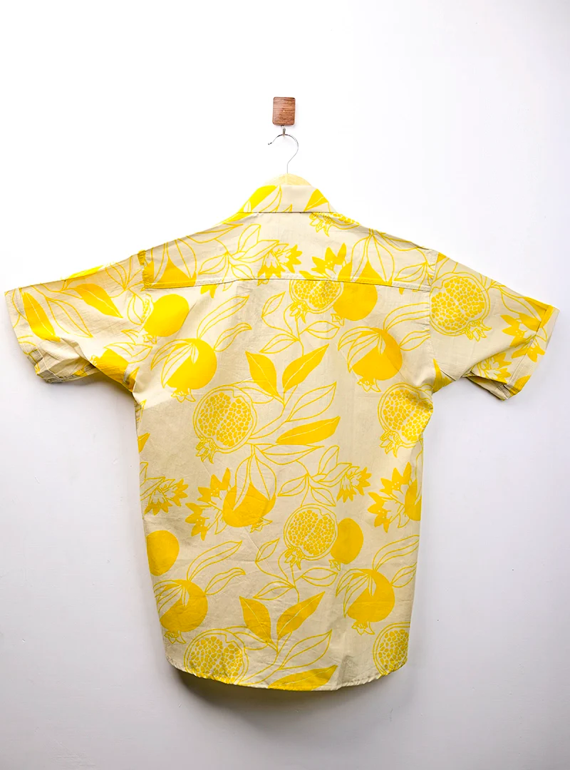 Yellow Sunburst half Sleeves Shirt - Image 3